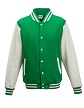 varsity jacket groen-wit